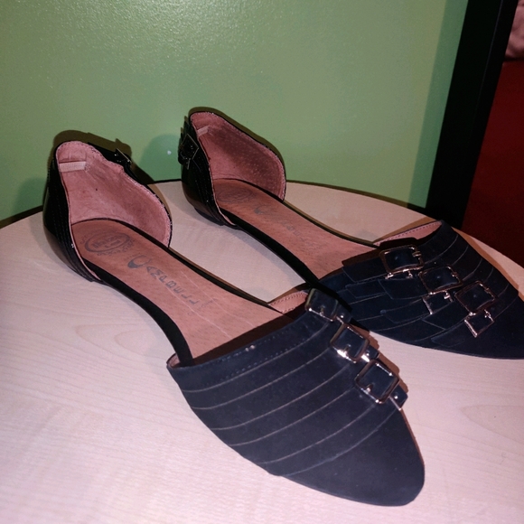 Jeffrey campbell taken slip on black suede flats - Picture 2 of 7